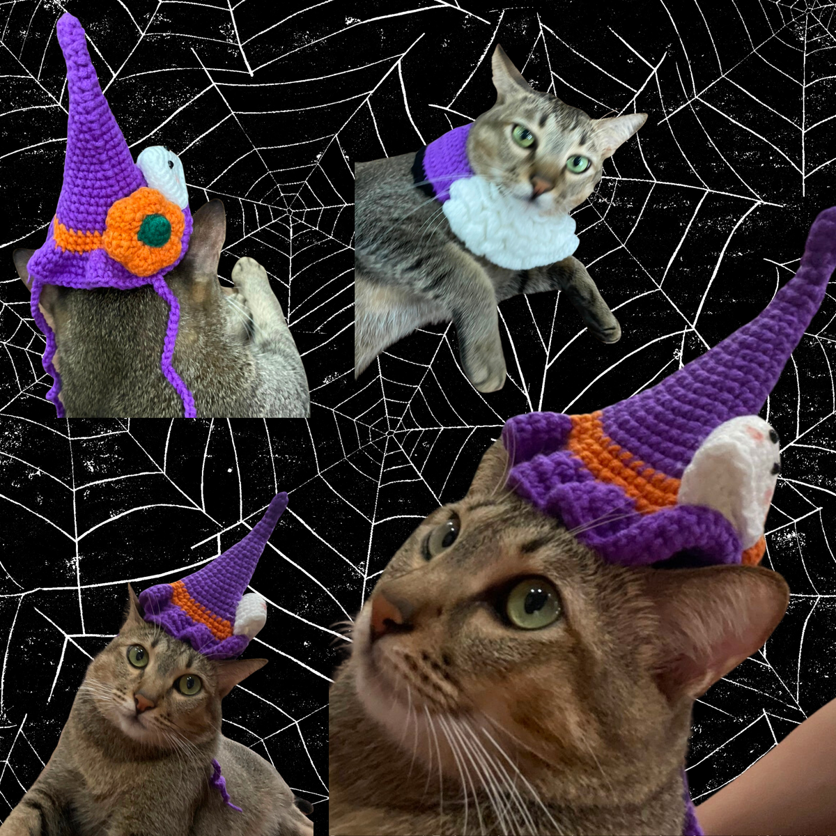 Awesome handmade knitted Halloween set for pets