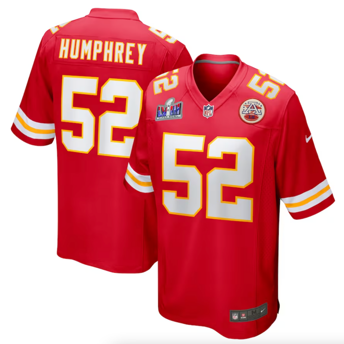 Men's Kansas City Chiefs Creed Humphrey Nike Red Super Bowl LVIII Game Jersey