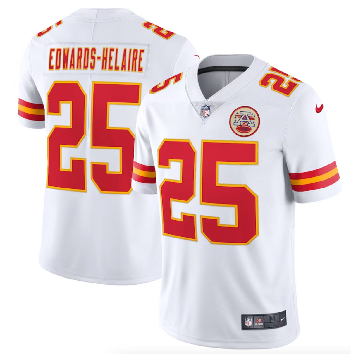 Men's Kansas City Chiefs Clyde Edwards-Helaire Nike White Vapor Limited Jersey