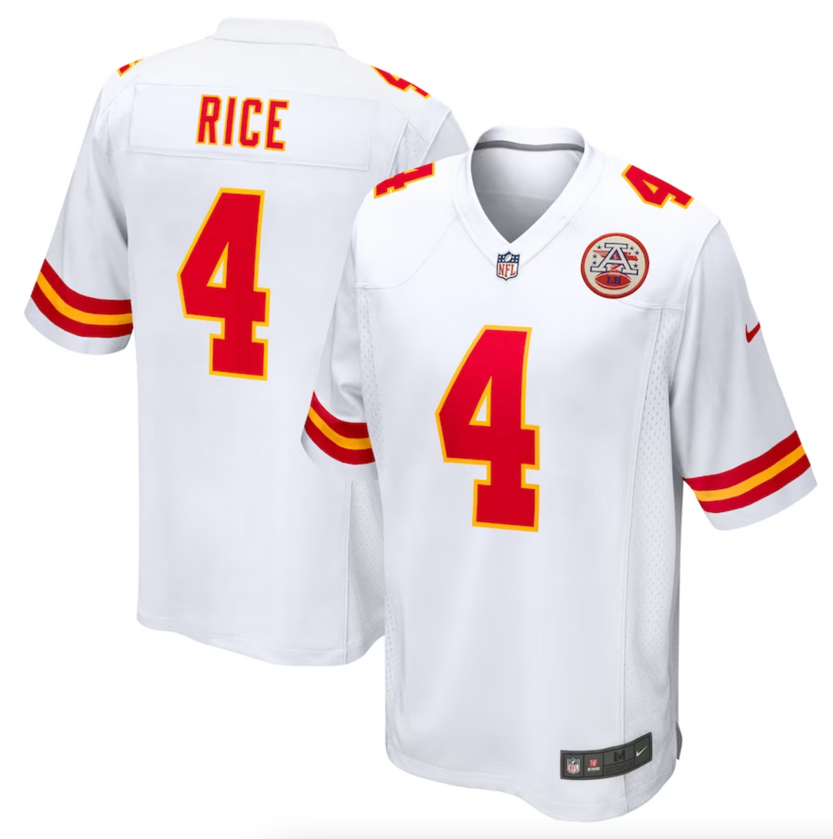 Men's Kansas City Chiefs Rashee Rice Nike White Game Jersey