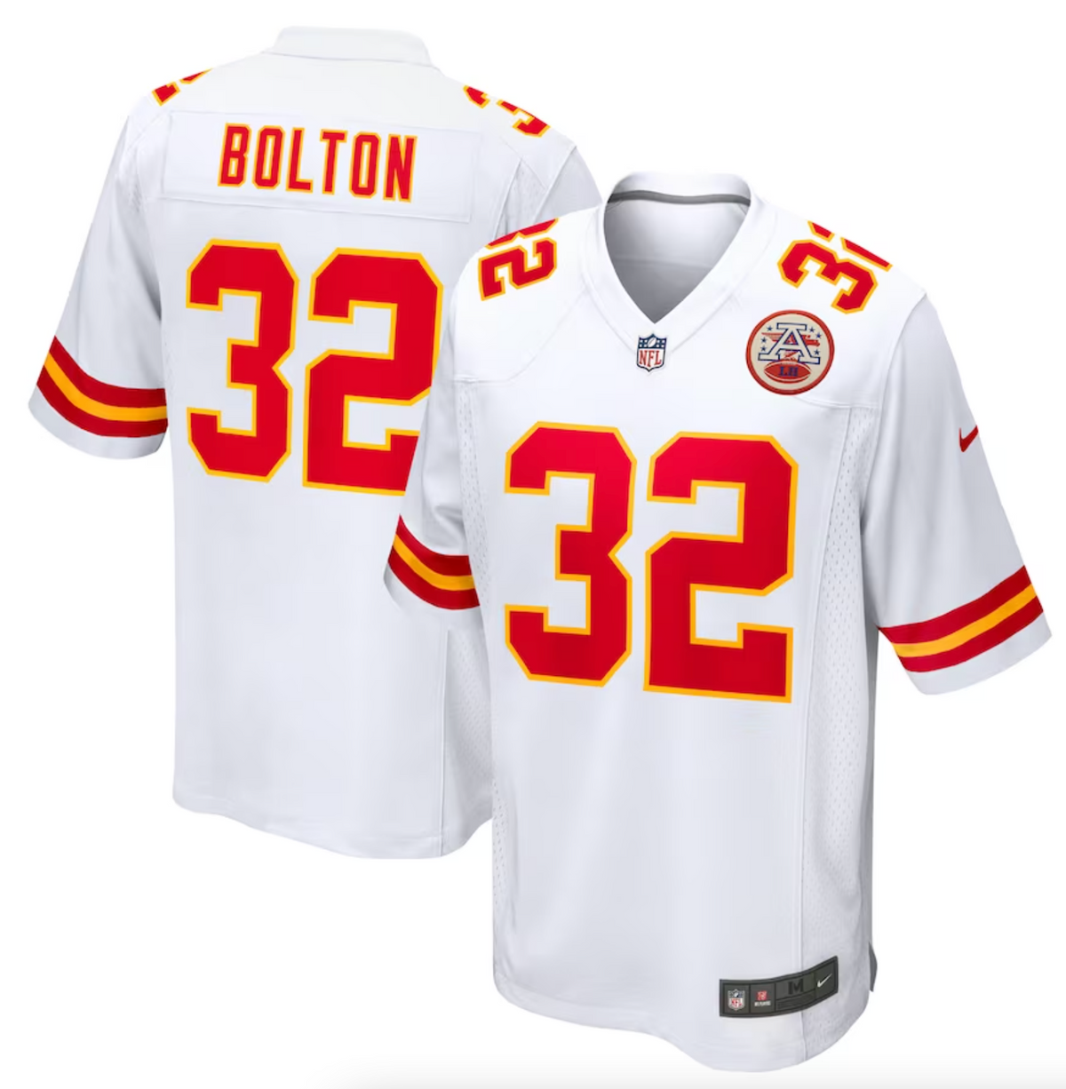 Men's Kansas City Chiefs Nick Bolton Nike White Away Game Player Jersey