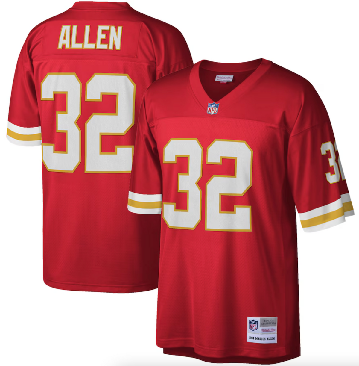 Men's Kansas City Chiefs Marcus Allen Mitchell & Ness Red Legacy Replica Jersey