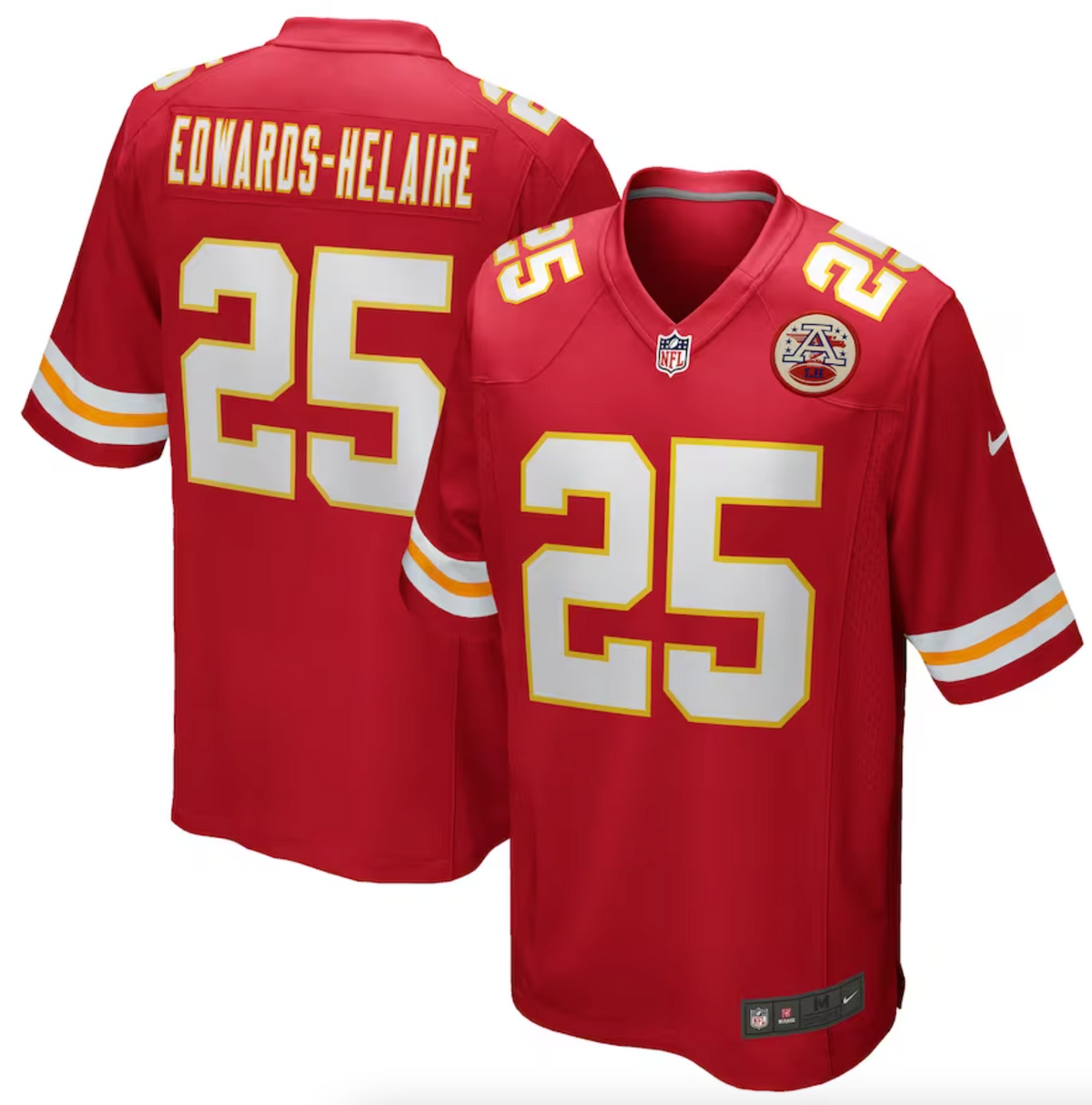 Men's Kansas City Chiefs Clyde Edwards-Helaire Nike Red Player Game Jersey