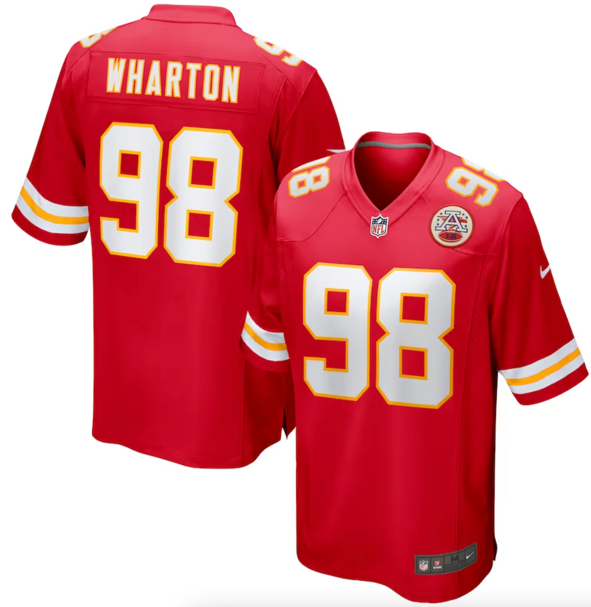 Men's Kansas City Chiefs Tershawn Wharton Nike Red Game Jersey