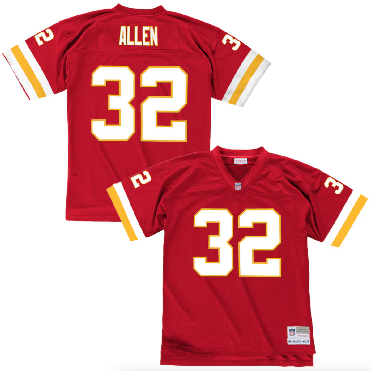 Men's Kansas City Chiefs Marcus Allen Mitchell & Ness Red 1994 Retired Player Legacy Replica Jersey