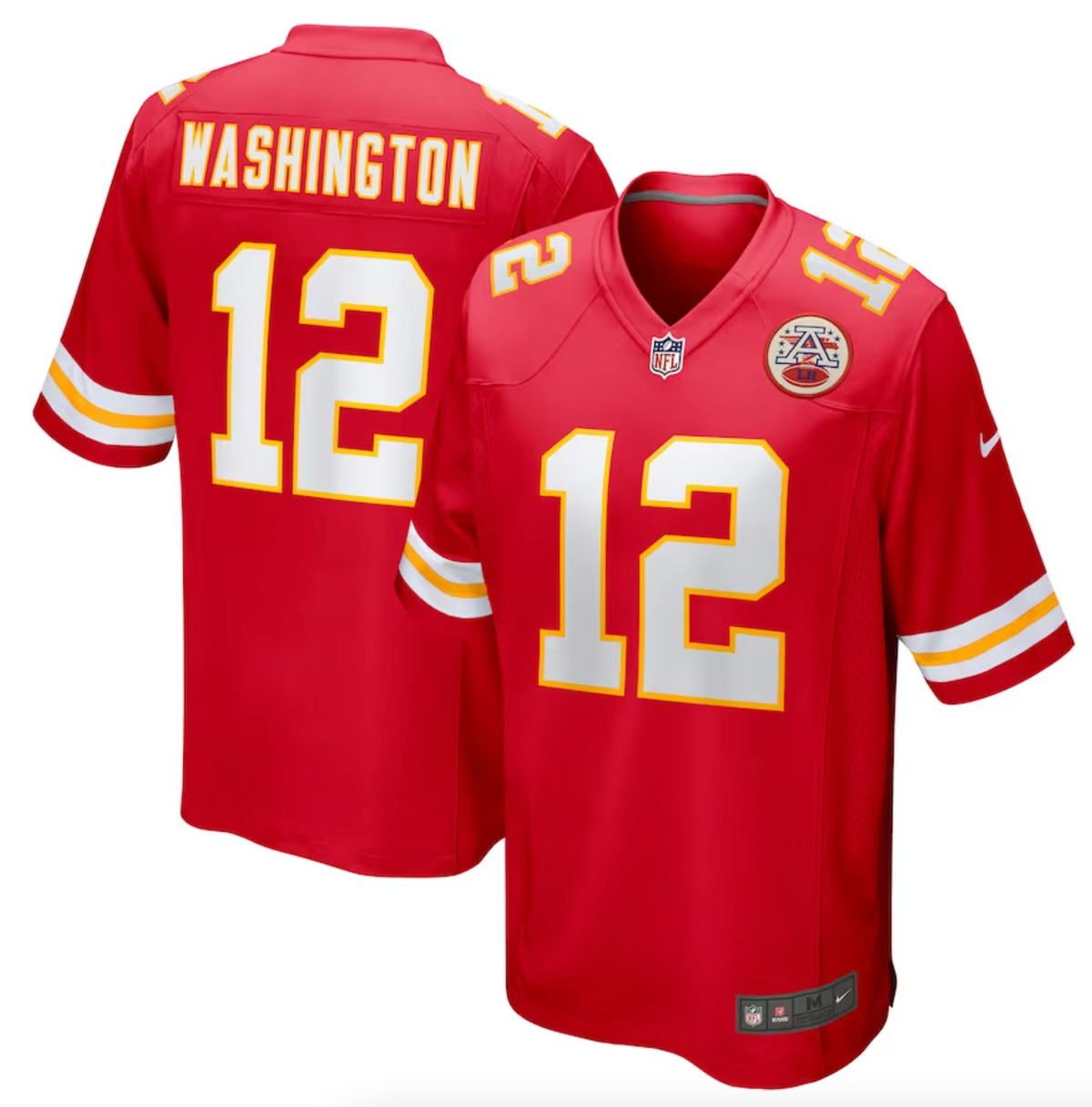 Men's Kansas City Chiefs Montrell Washington Nike Red Team Game Jersey