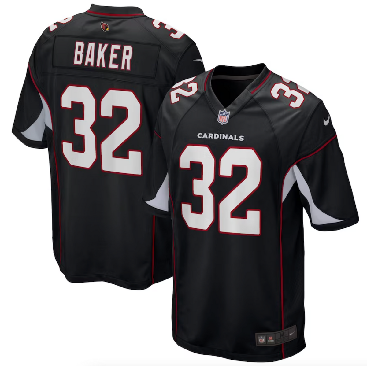 Men's Arizona Cardinals Budda Baker Nike Black Game Jersey