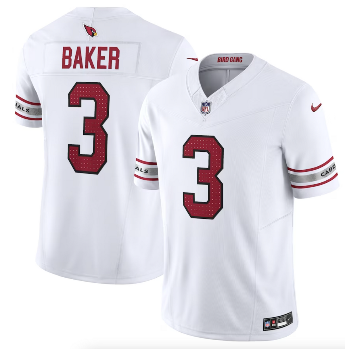 Men's Arizona Cardinals Budda Baker Nike White Vapor F.U.S.E. Limited Jersey