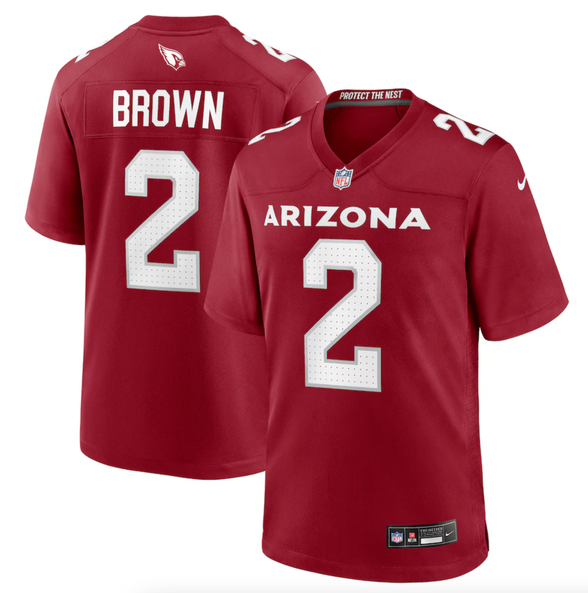 Men's Arizona Cardinals Marquise Brown Nike Cardinal Home Game Jersey