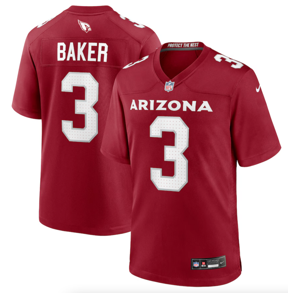 Men's Arizona Cardinals Budda Baker Nike Cardinal Game Player Jersey