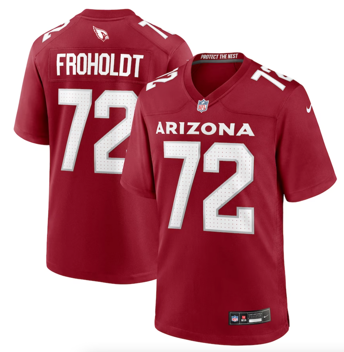 Men's Arizona Cardinals Hjalte Froholdt Nike Cardinal Game Player Jersey