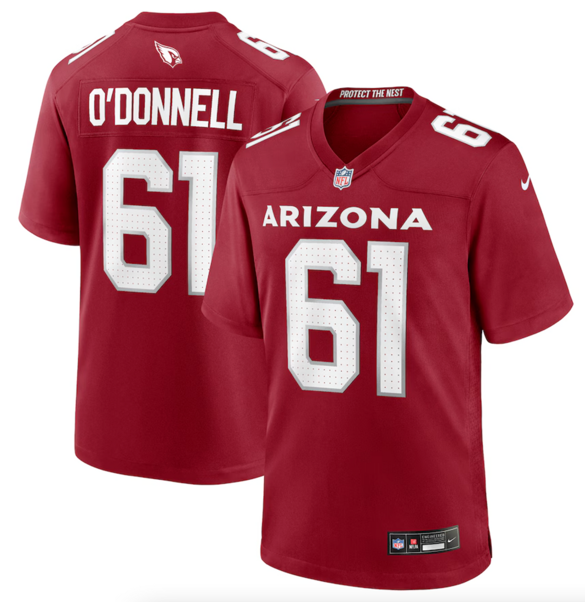 Men's Arizona Cardinals Carter O'Donnell Nike Cardinal Team Game Jersey