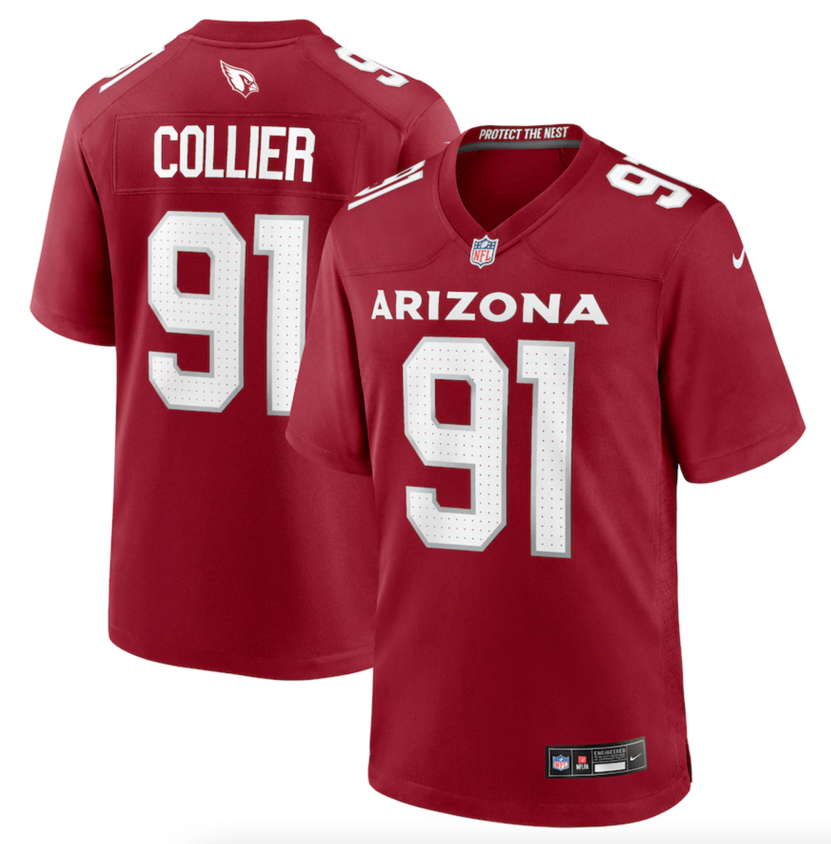 Men's Arizona Cardinals L.J. Collier Nike Cardinal Game Player Jersey