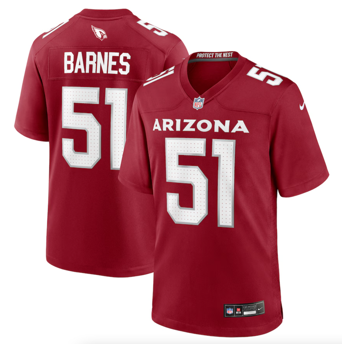 Men's Arizona Cardinals Krys Barnes Nike Cardinal Team Game Jersey