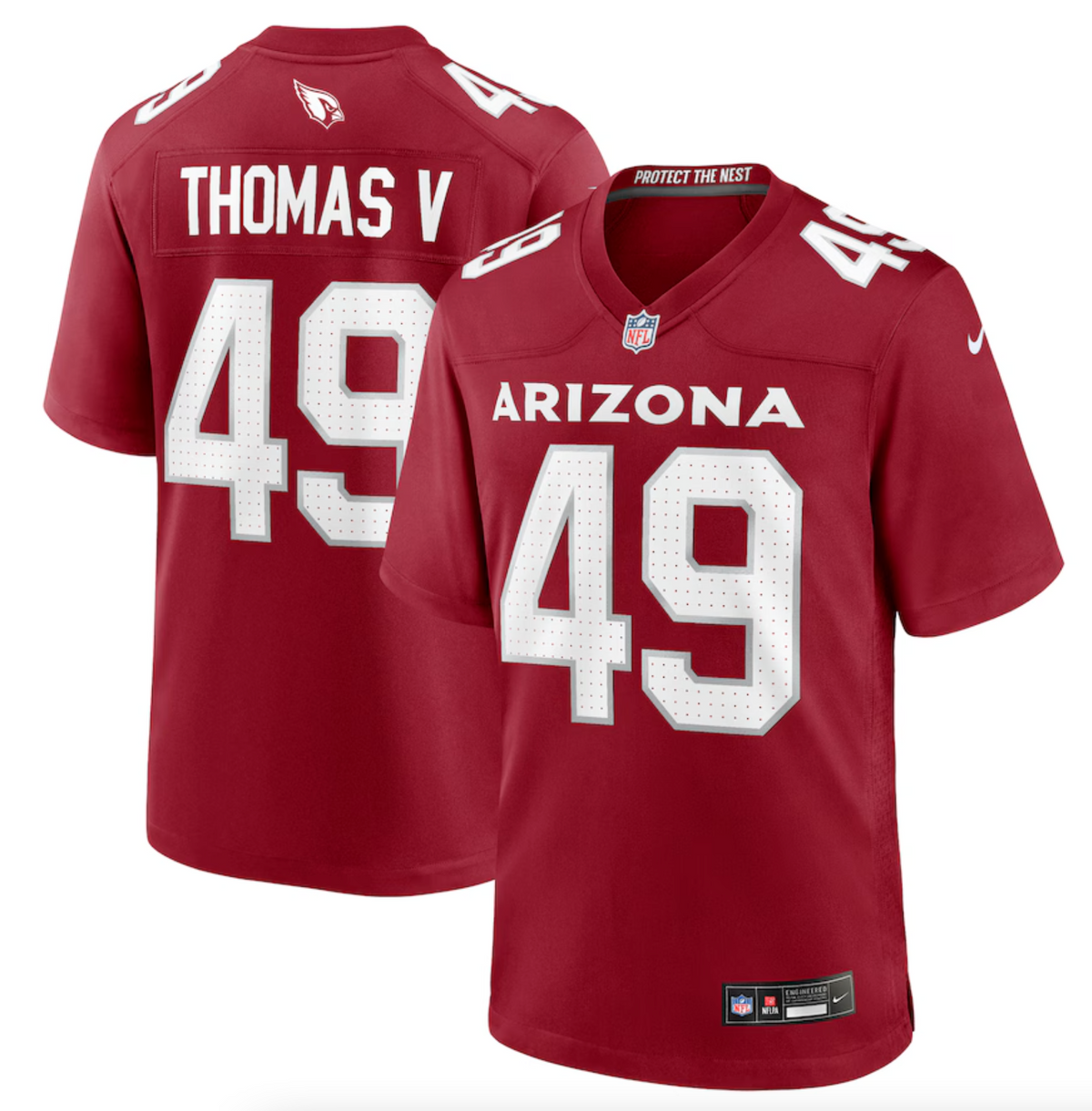 Men's Arizona Cardinals Starling Thomas V Nike Cardinal Team Game Jersey