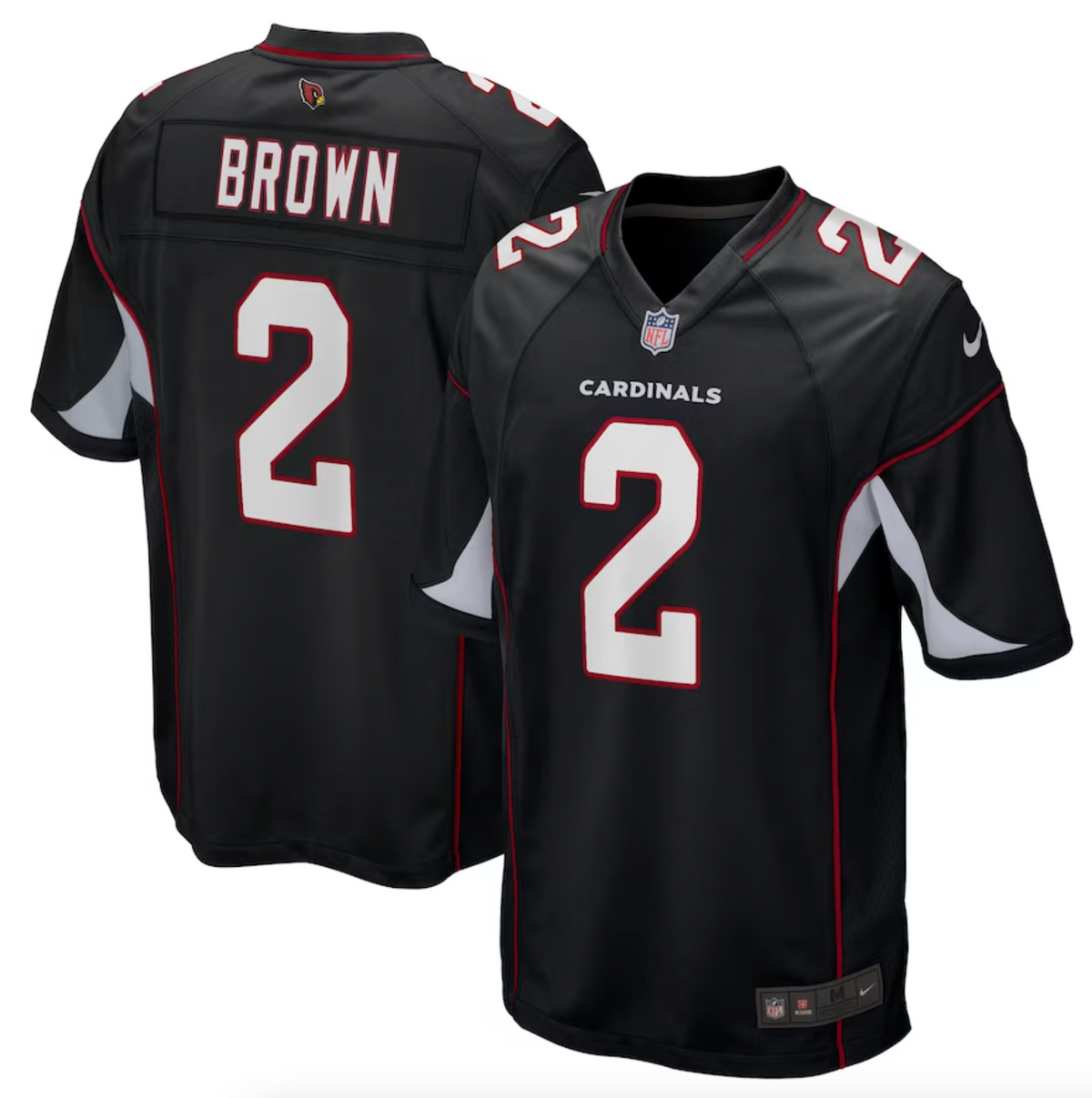 Men's Arizona Cardinals Marquise Brown Nike Black Alternate Game Player Jersey