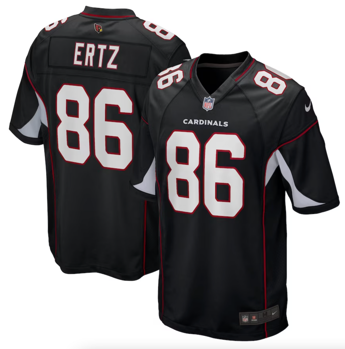 Men's Arizona Cardinals Zach Ertz Nike Black Alternate Player Game Jersey