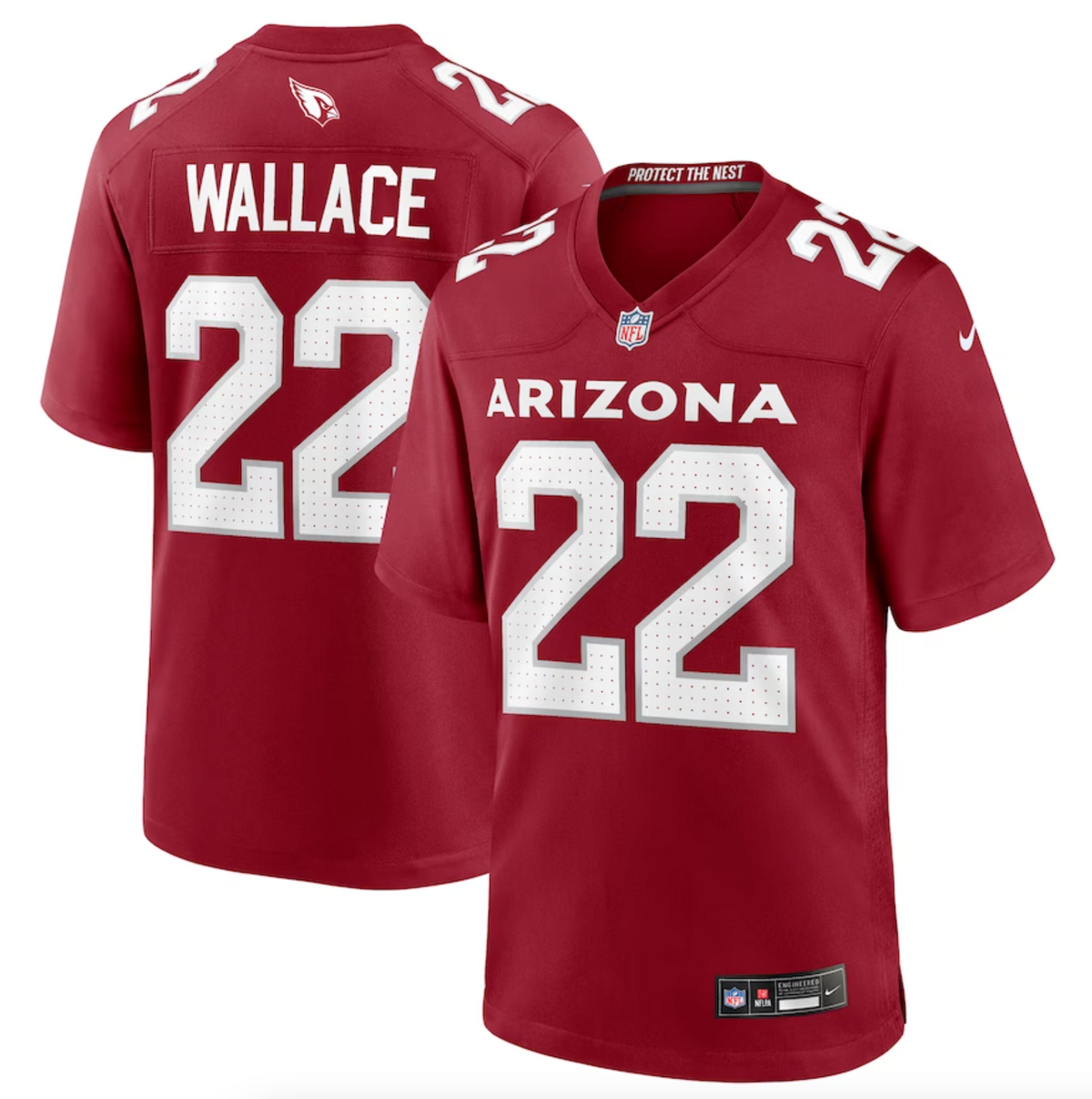 Men's Arizona Cardinals K'Von Wallace Nike Cardinal Team Game Jersey