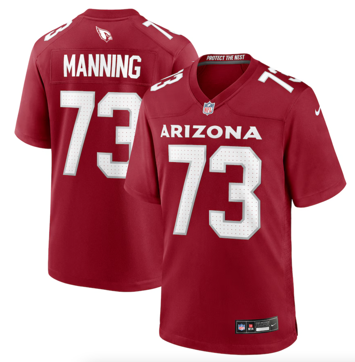 Men's Arizona Cardinals Ilm Manning Nike Cardinal Team Game Jersey