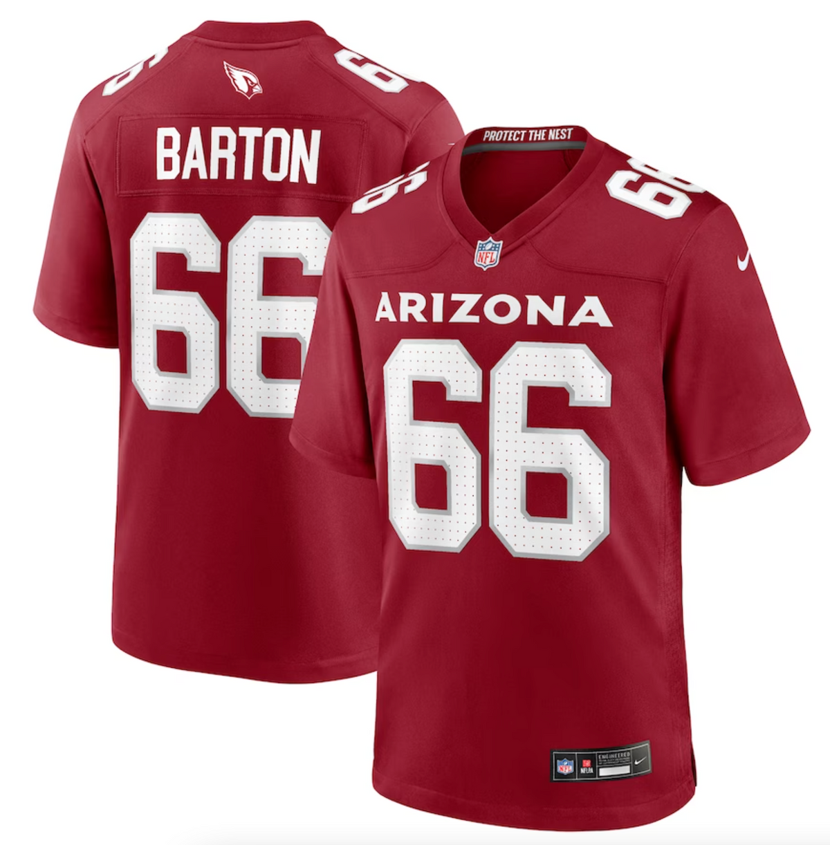 Men's Arizona Cardinals Jackson Barton Nike Cardinal Team Game Jersey