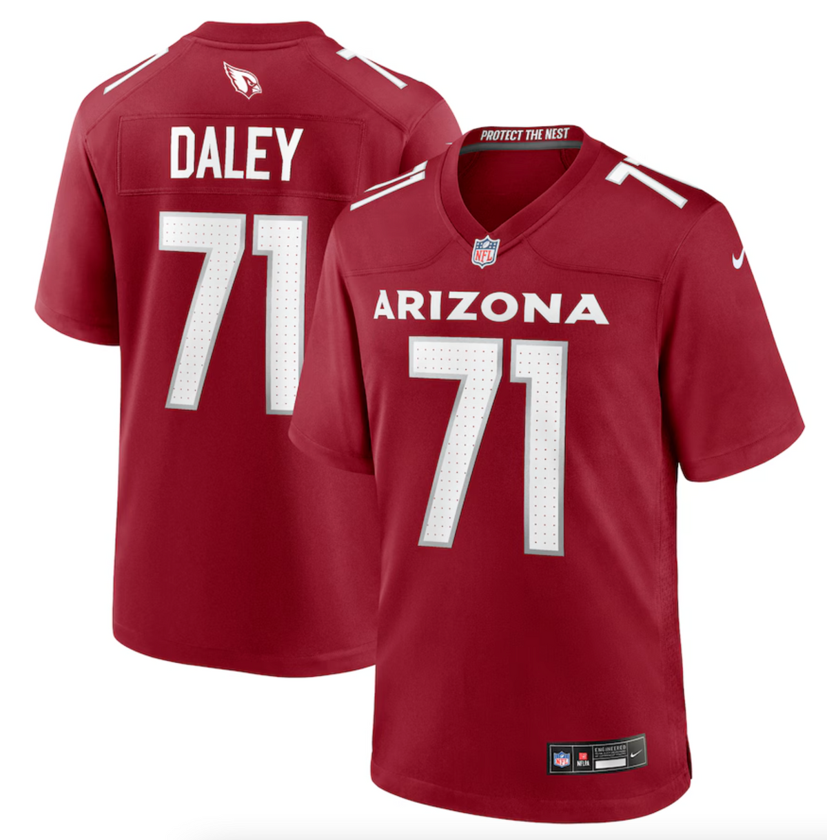 Men's Arizona Cardinals Dennis Daley Nike Cardinal Game Player Jersey