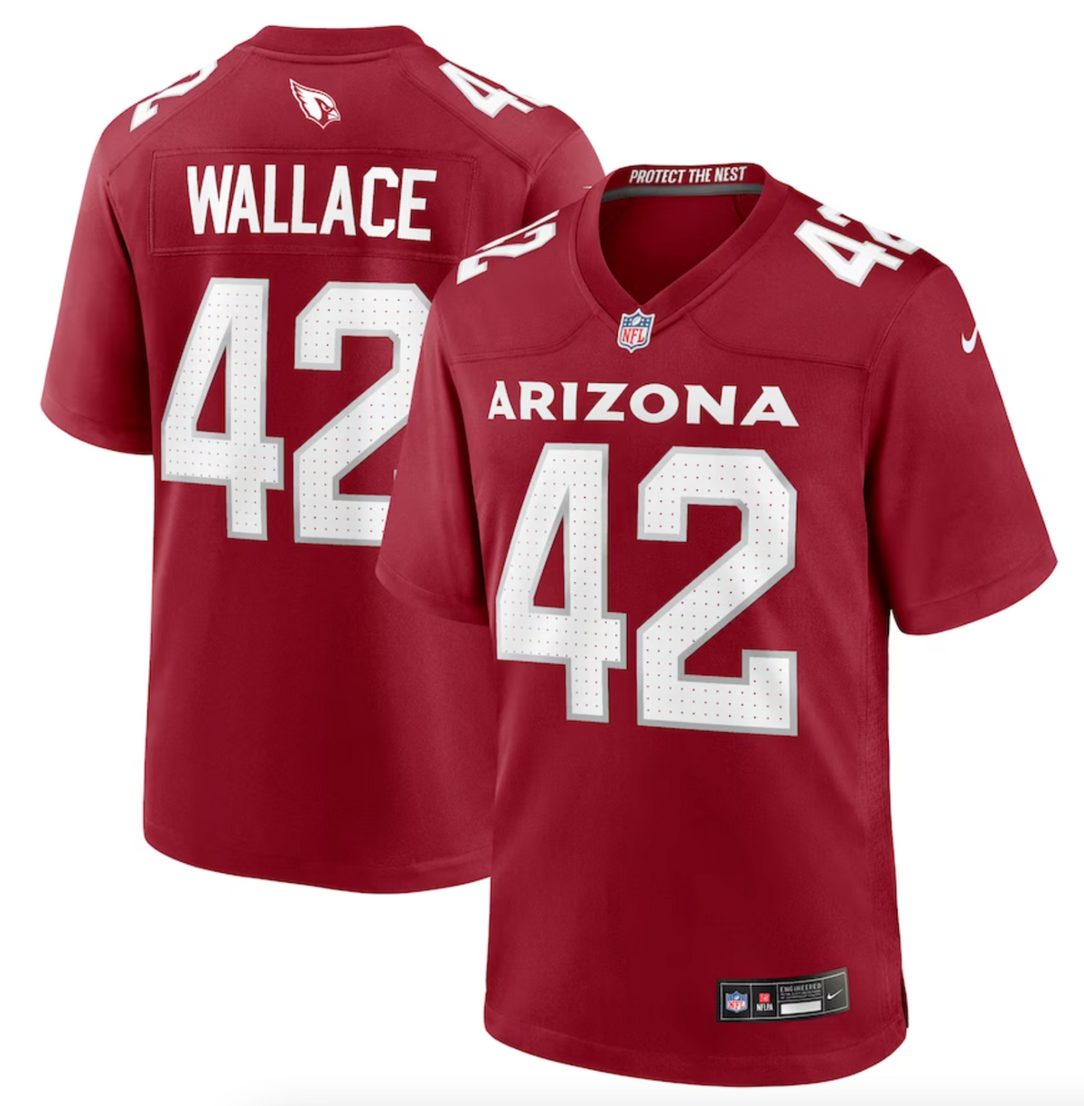 Men's Arizona Cardinals K'Von Wallace Nike Cardinal Team Game Jersey