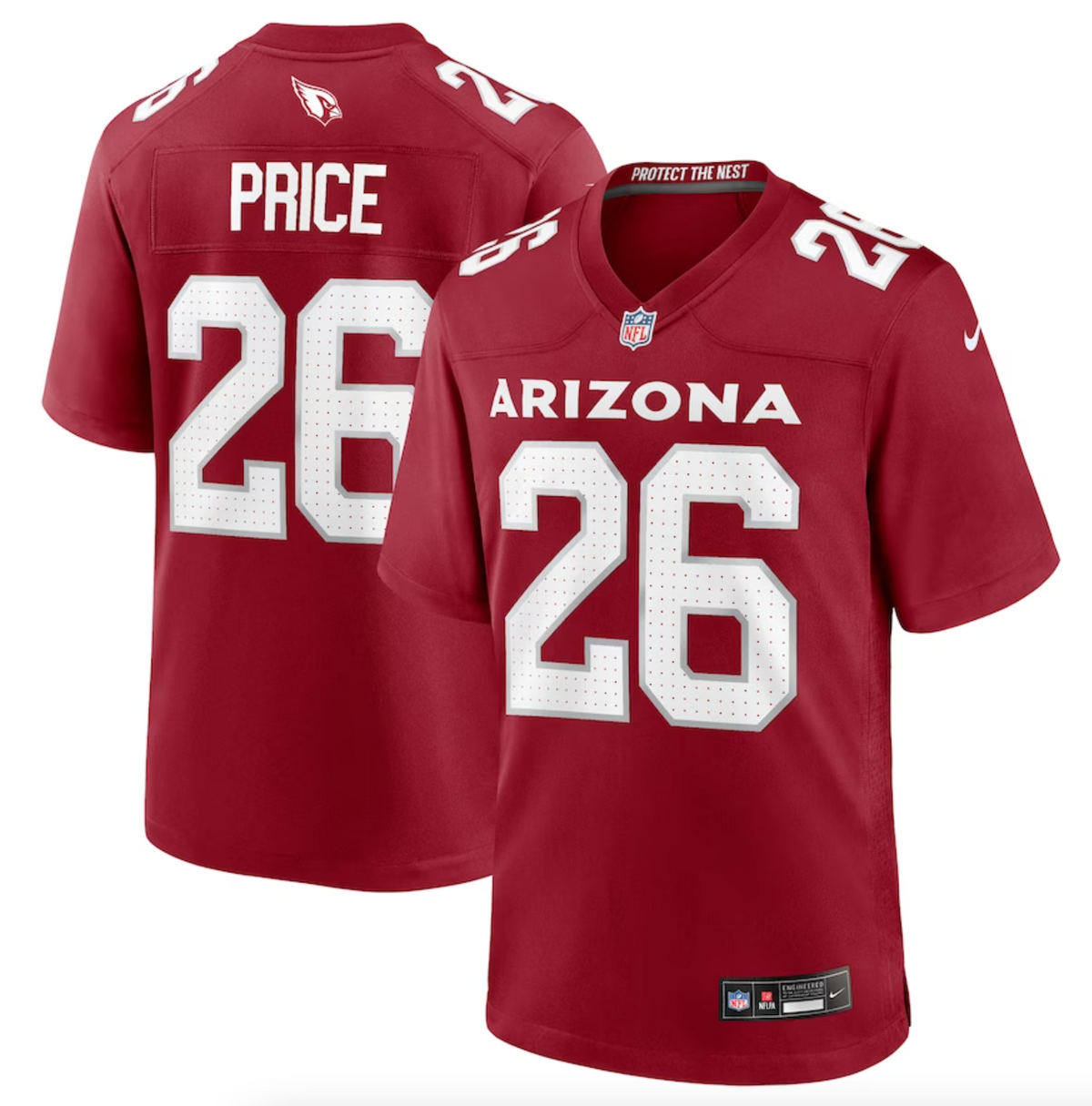 Men's Arizona Cardinals Bobby Price Nike Cardinal Team Game Jersey