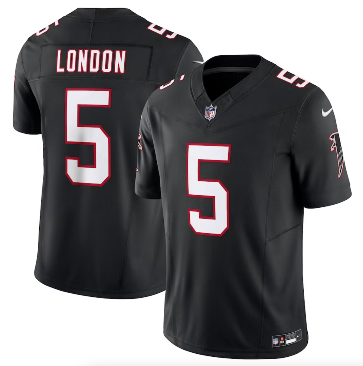 Men's Atlanta Falcons Drake London Nike Black Vapor F.U.S.E. Limited Jersey