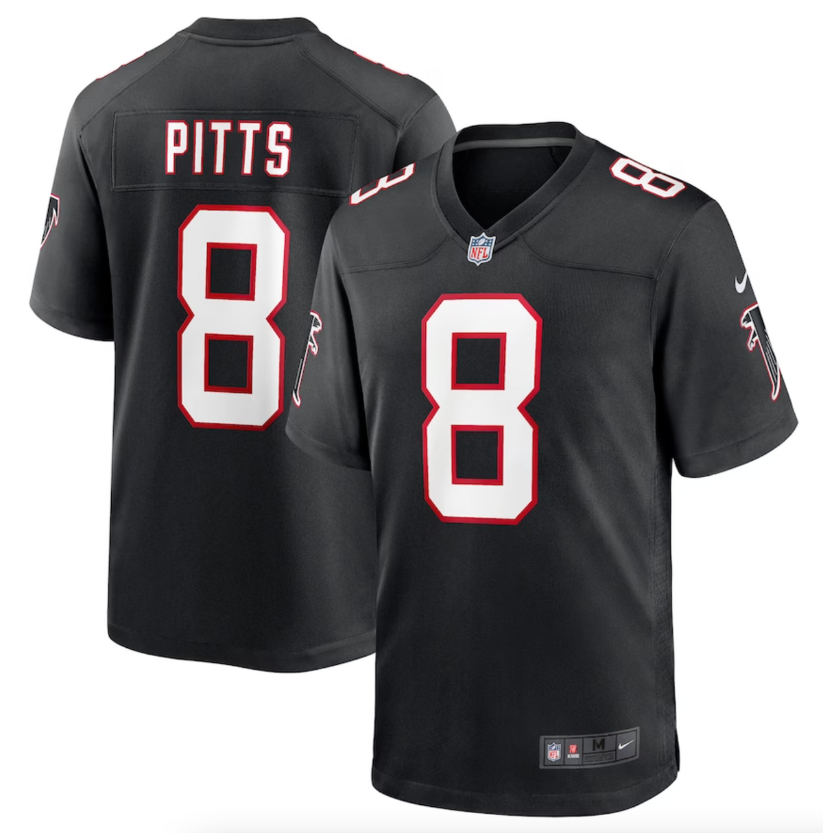 Men's Atlanta Falcons Kyle Pitts Nike Black Player Game Jersey