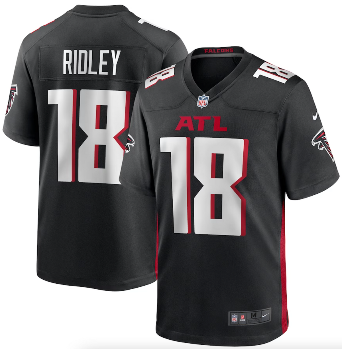 Men's Atlanta Falcons Calvin Ridley Nike Black Game Player Jersey