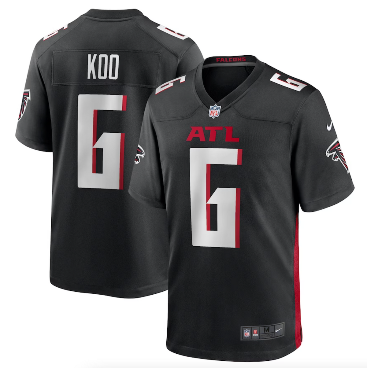 Men's Atlanta Falcons Younghoe Koo Nike Black Team Game Jersey