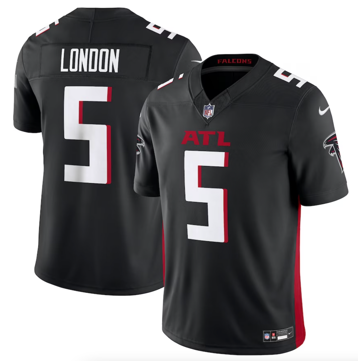 Men's Atlanta Falcons Drake London Nike Black Vapor F.U.S.E. Limited Jersey