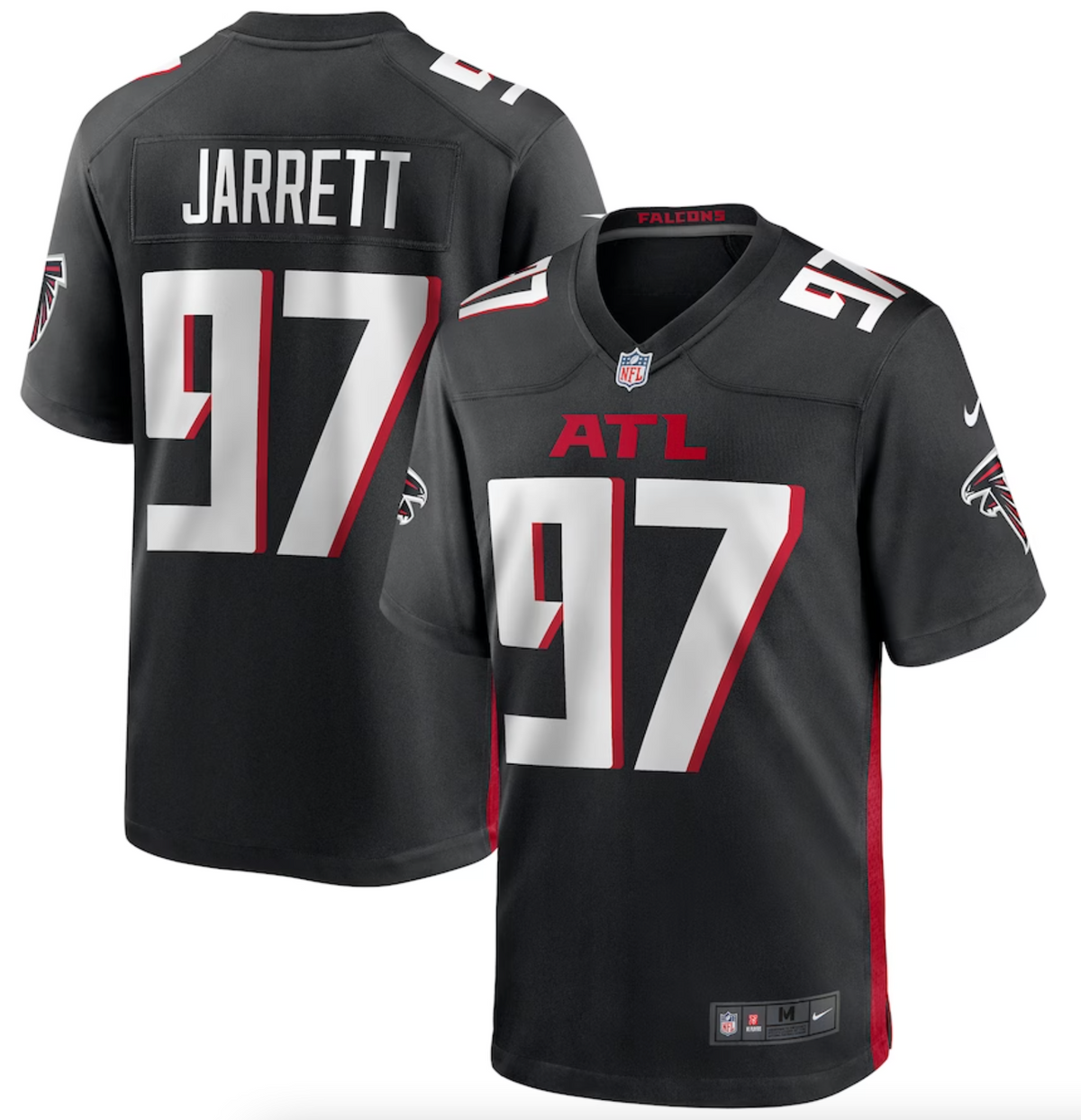 Men's Atlanta Falcons Grady Jarrett Nike Black Game Player Jersey