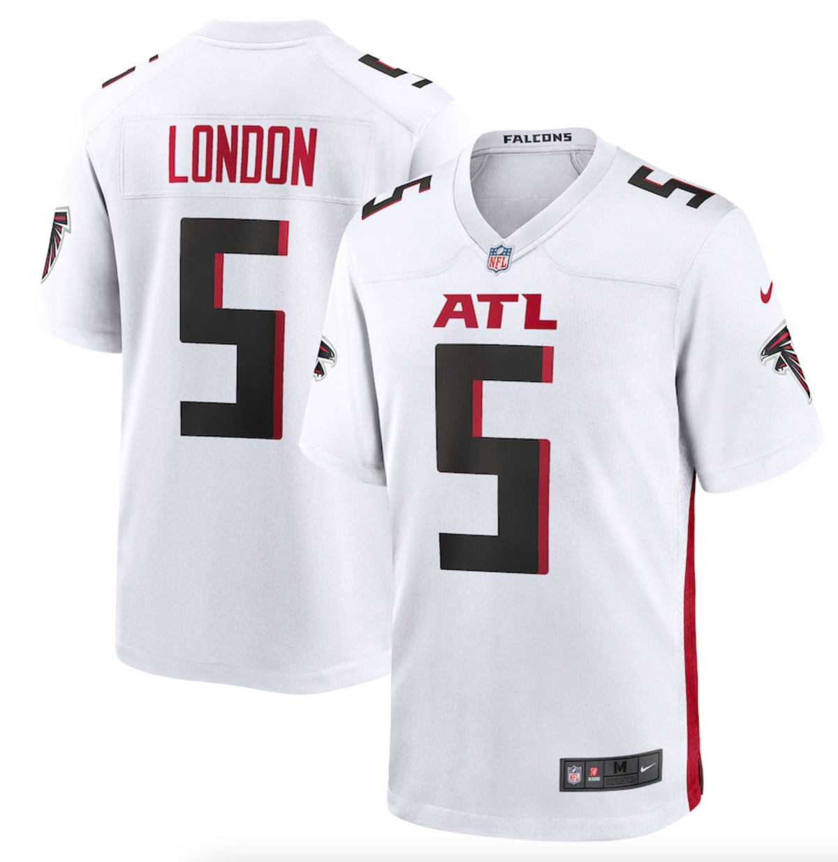 Men's Atlanta Falcons Drake London Nike White Away Game Player Jersey