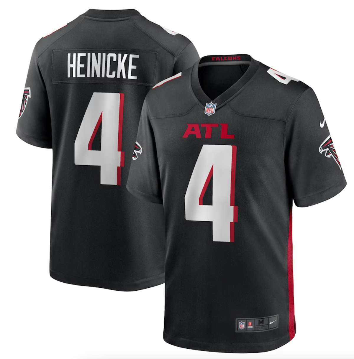 Men's Atlanta Falcons Taylor Heinicke Nike Black Game Player Jersey