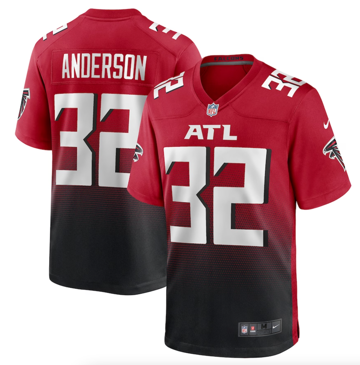 Men's Atlanta Falcons Jamal Anderson Nike Red Retired Player Alternate Game Jersey