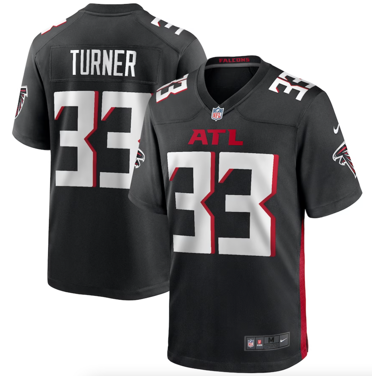 Men's Atlanta Falcons Michael Turner Nike Black Game Retired Player Jersey