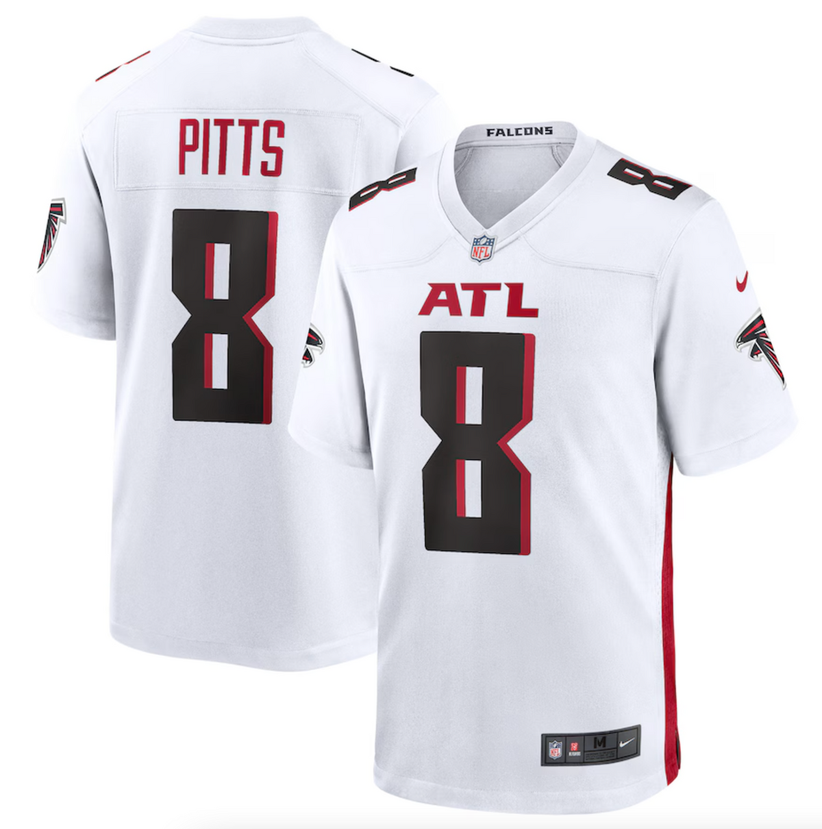 Men's Atlanta Falcons Kyle Pitts Nike White Game Player Jersey