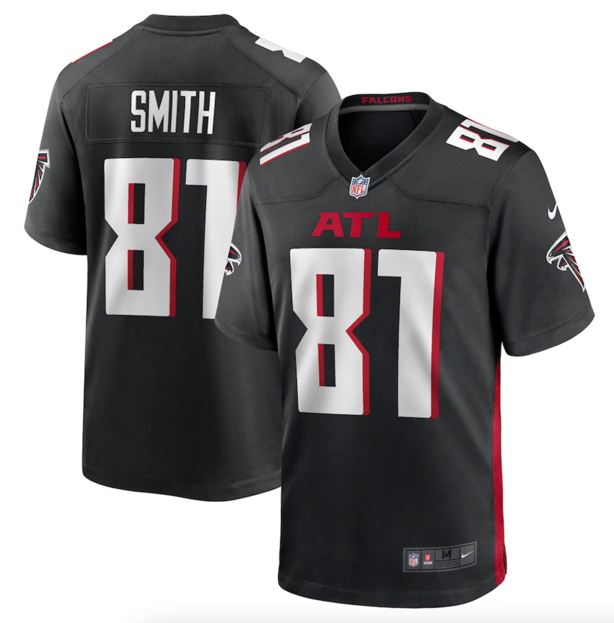 Men's Atlanta Falcons Jonnu Smith Nike Black Game Player Jersey