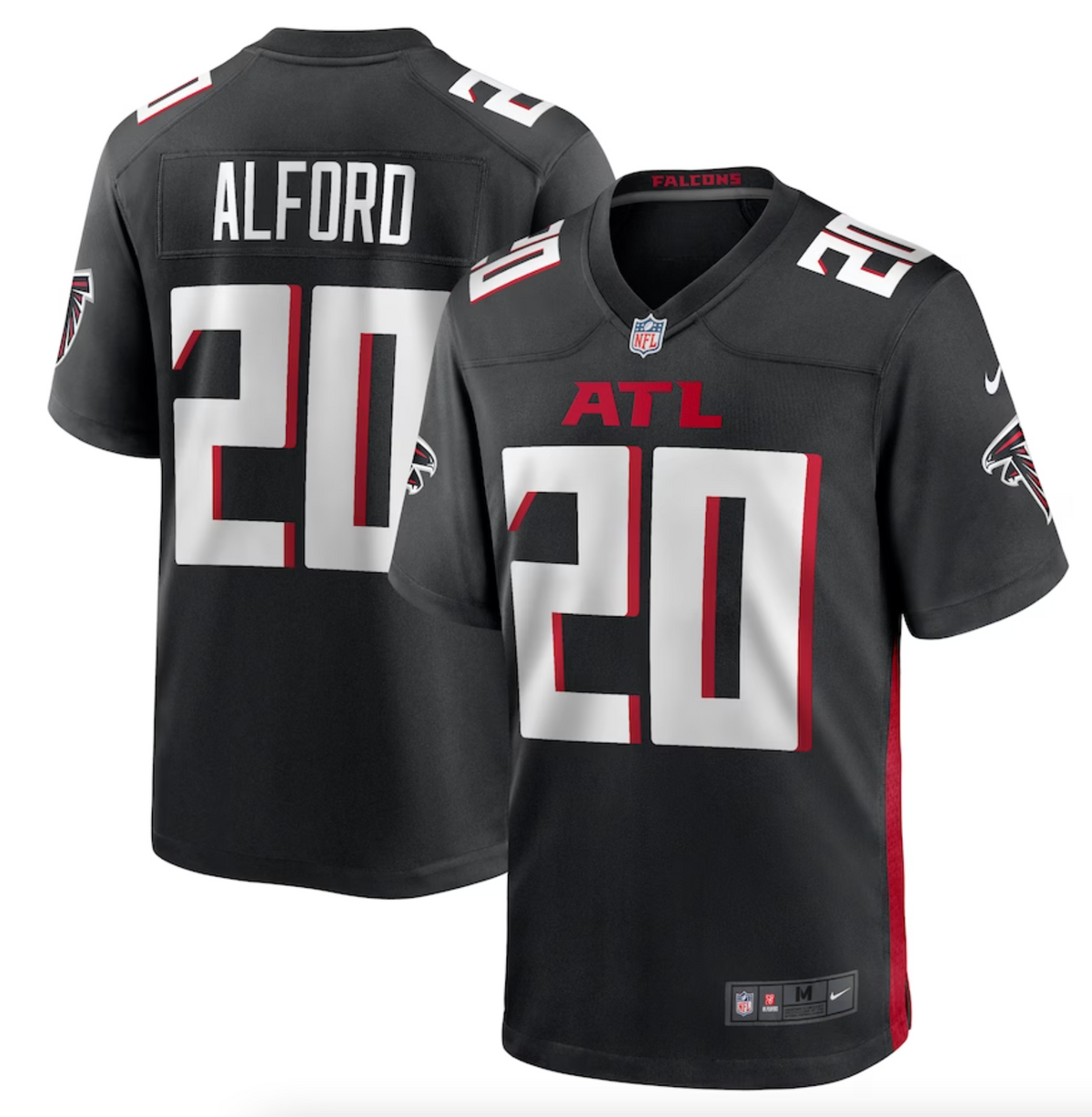 Men's Atlanta Falcons Dee Alford Nike Black Team Game Jersey