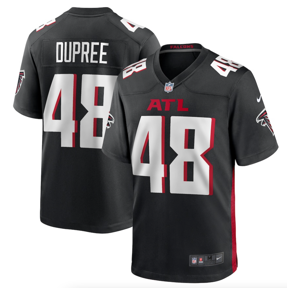 Men's Atlanta Falcons Bud Dupree Nike Black Game Player Jersey