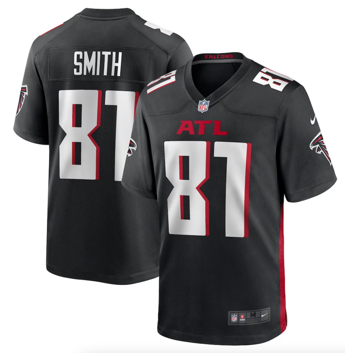 Men's Atlanta Falcons Jonnu Smith Nike Black Game Player Jersey