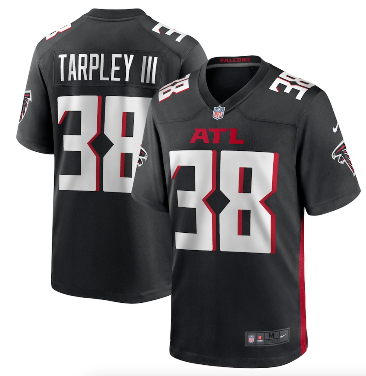 Men's Atlanta Falcons Arnold Tarpley III Nike Black Game Jersey