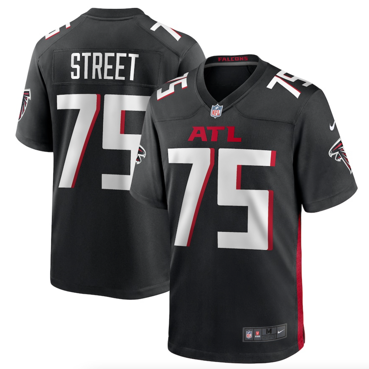 Men's Atlanta Falcons Kentavius Street Nike Black Game Jersey