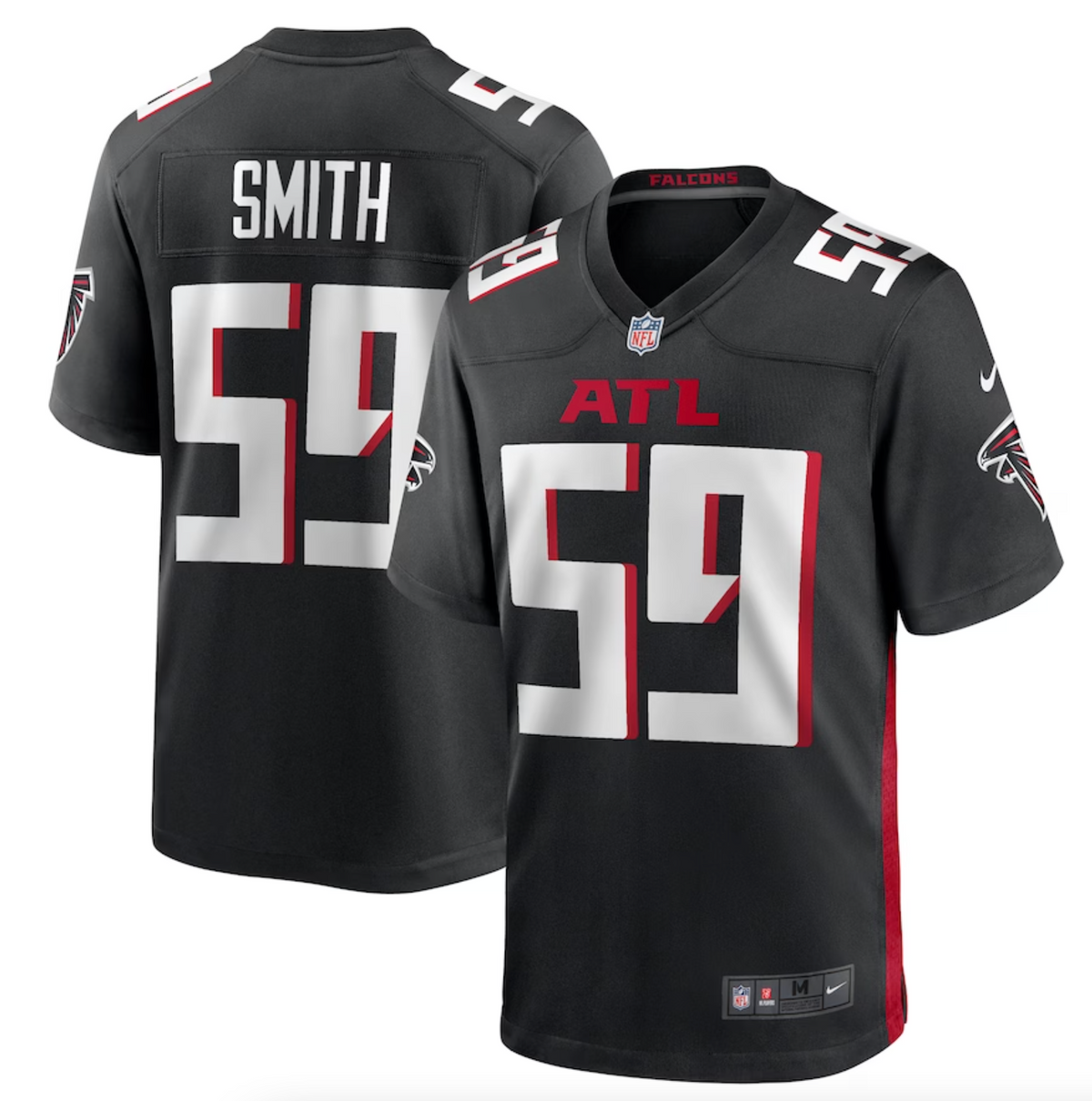 Men's Atlanta Falcons Andre Smith Nike Black Game Jersey