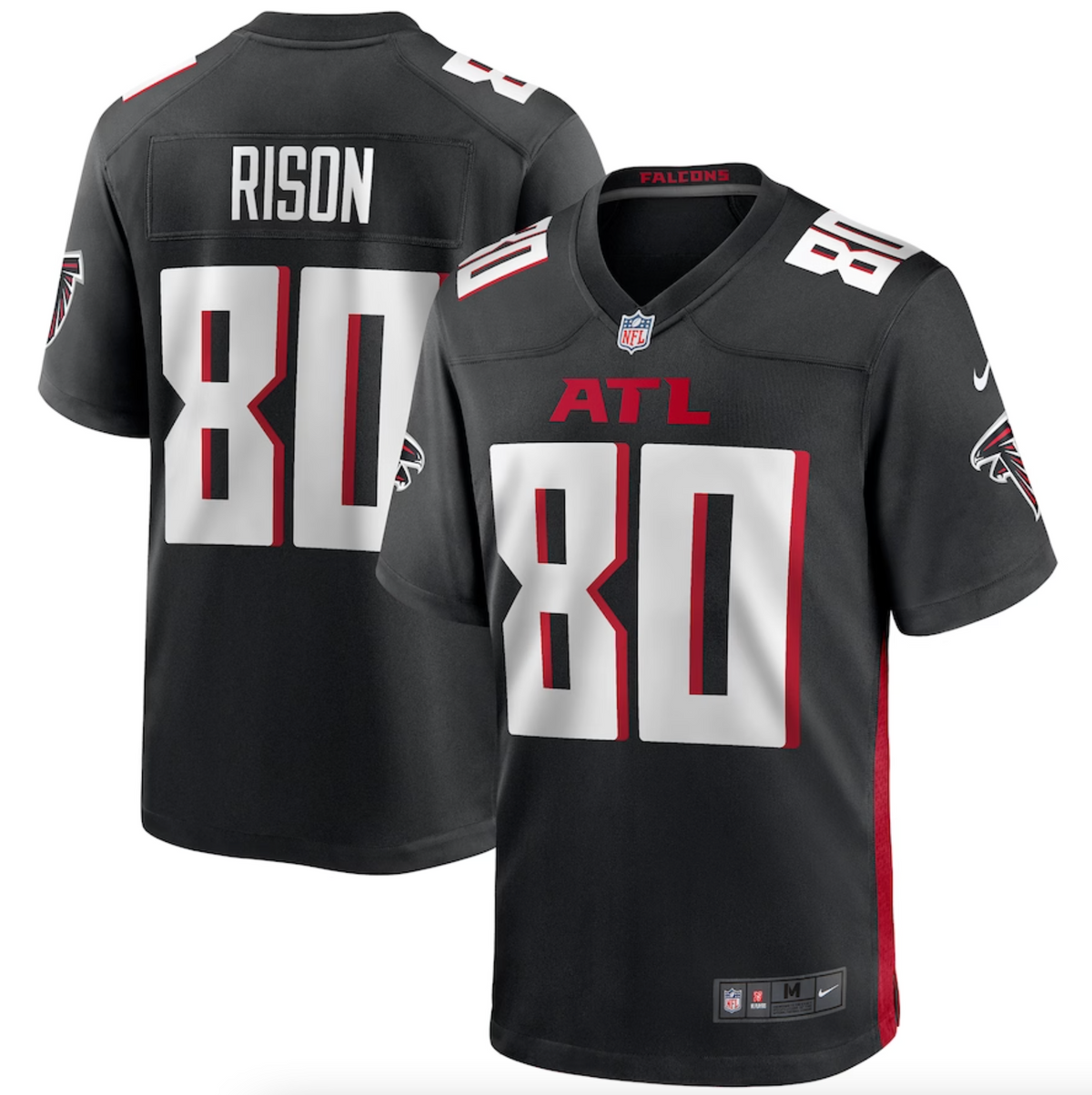 Men's Atlanta Falcons Andre Rison Nike Black Game Retired Player Jersey