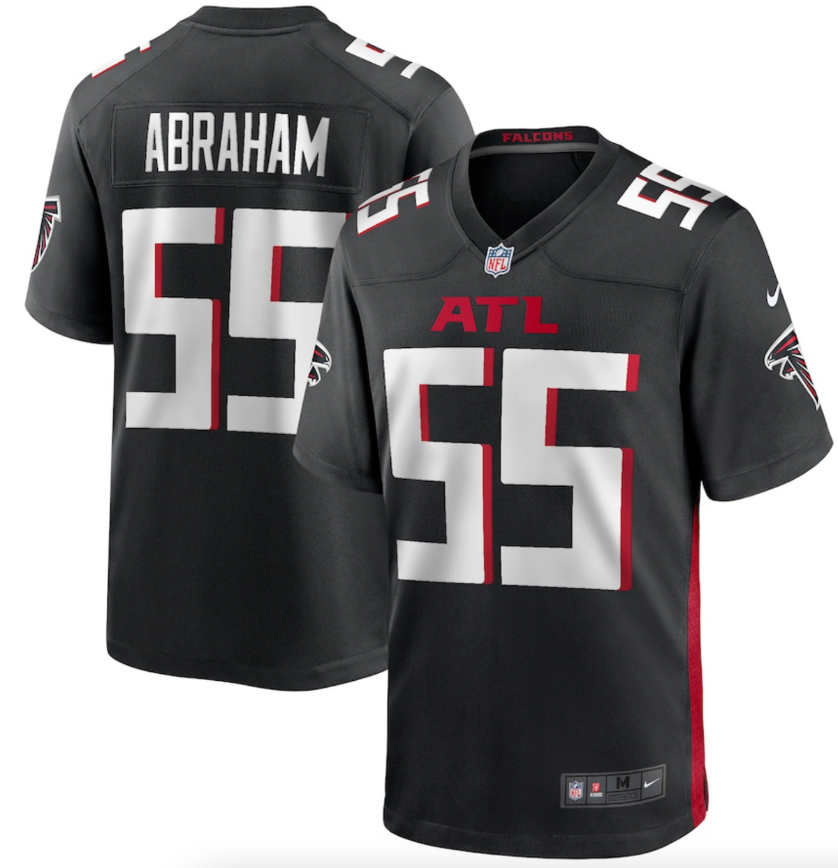 Men's Atlanta Falcons John Abraham Nike Black Game Retired Player Jersey