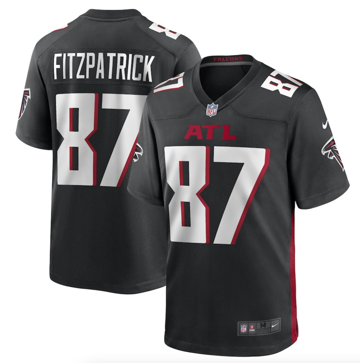 Men's John FitzPatrick Atlanta Falcons Nike Black Game Player Jersey