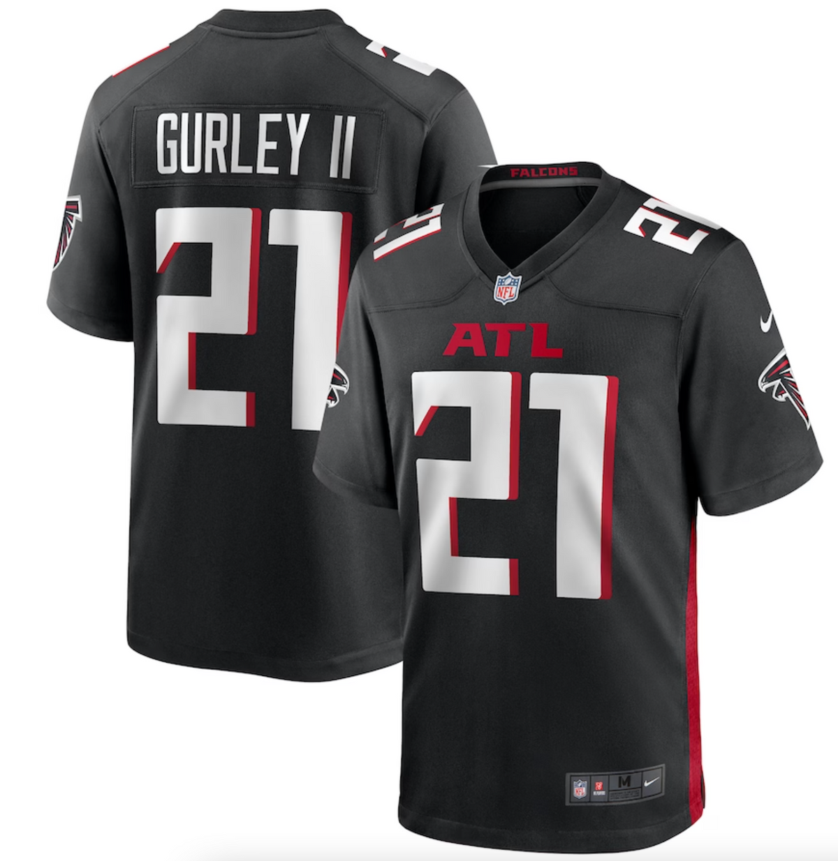 Men's Atlanta Falcons Todd Gurley II Nike Black Game Player Jersey