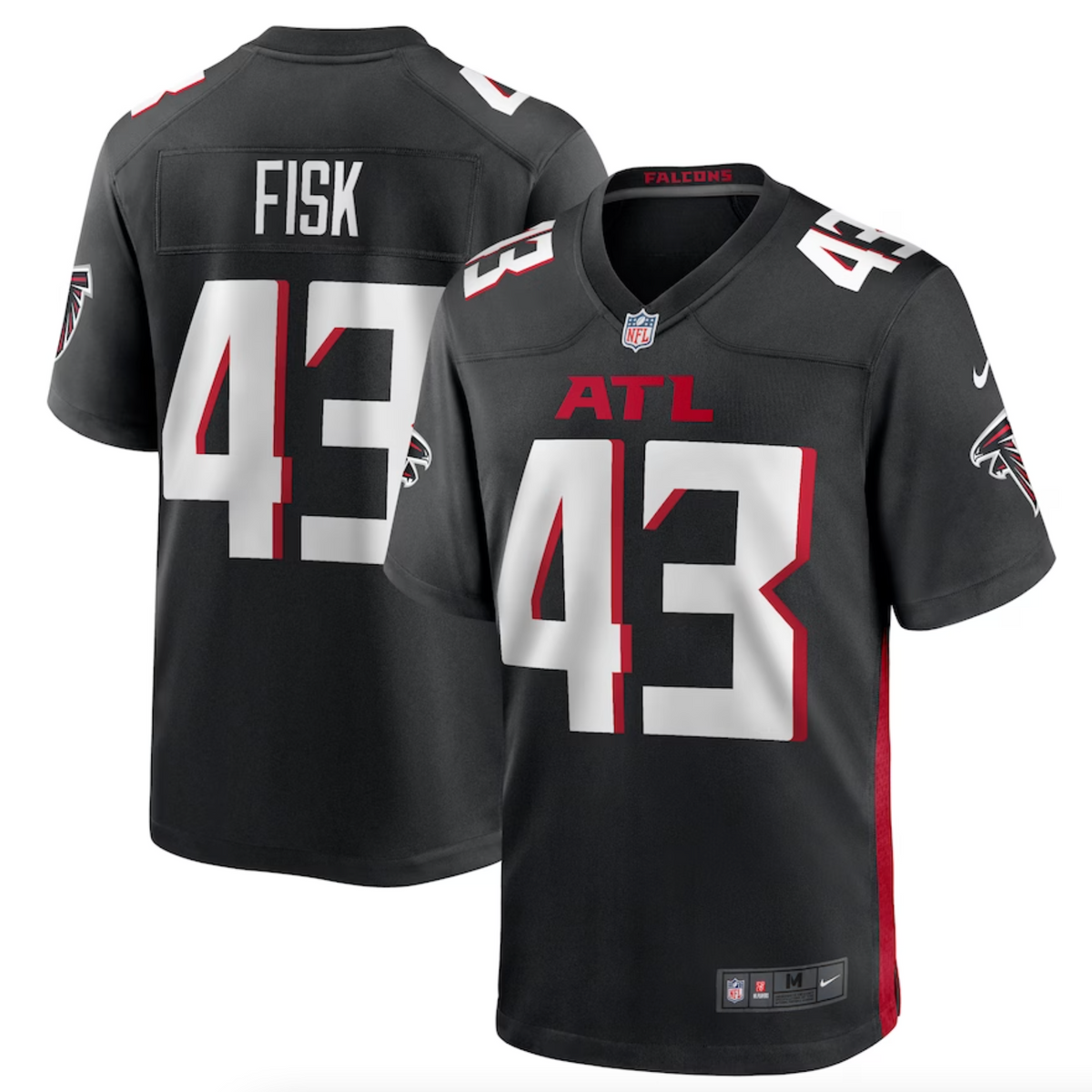 Men's Atlanta Falcons Tucker Fisk Nike Black Player Game Jersey